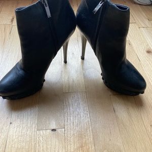 Beltrami Black Studded ankle Boots, Sz 7 1/2 . 38 European.